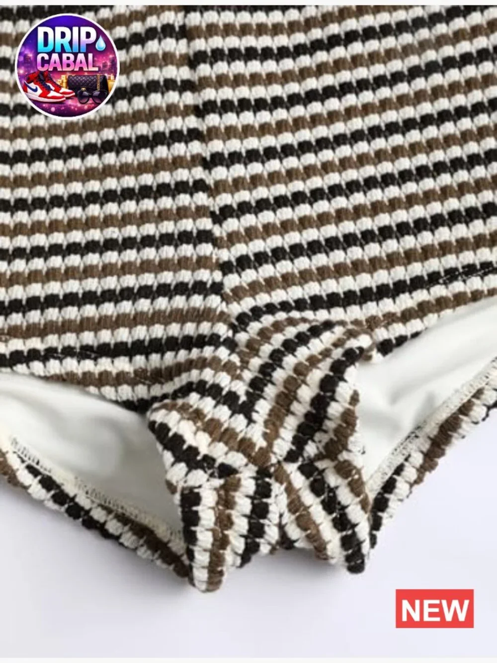 Striped Halter Bikini Set with Boyshorts Tankini Two Piece Bathing Suit